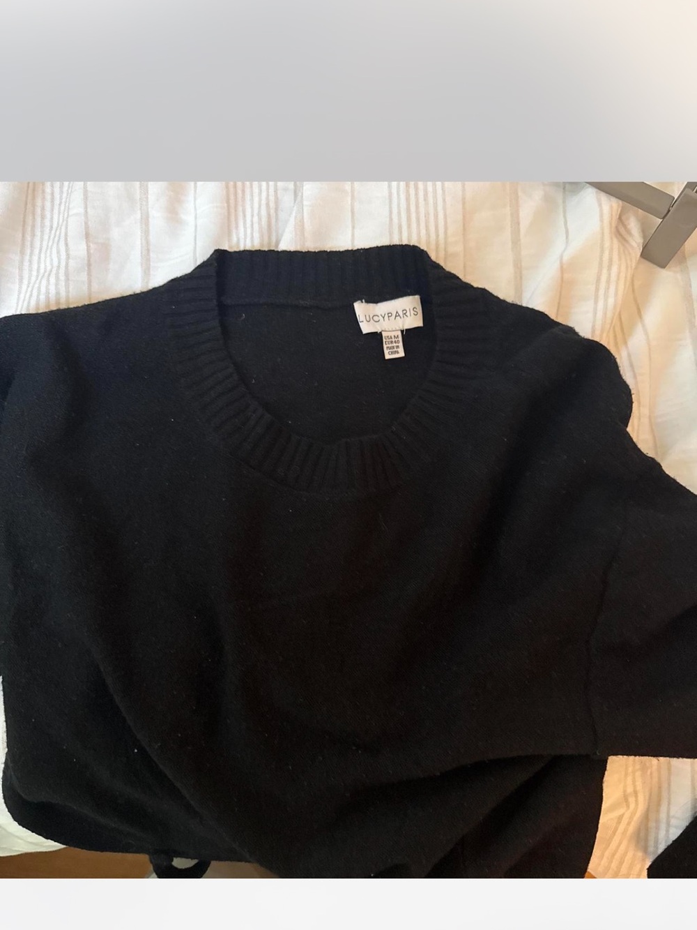 Lucy Paris black knit sweater